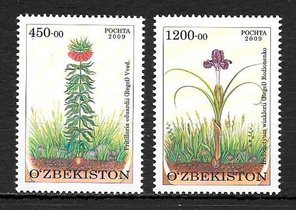 sellos flora ozbekistan 2009
