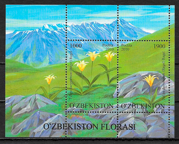 coleccion sellos flora ozbekistan 2010