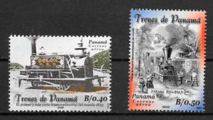 sellos trenes Panama 2002
