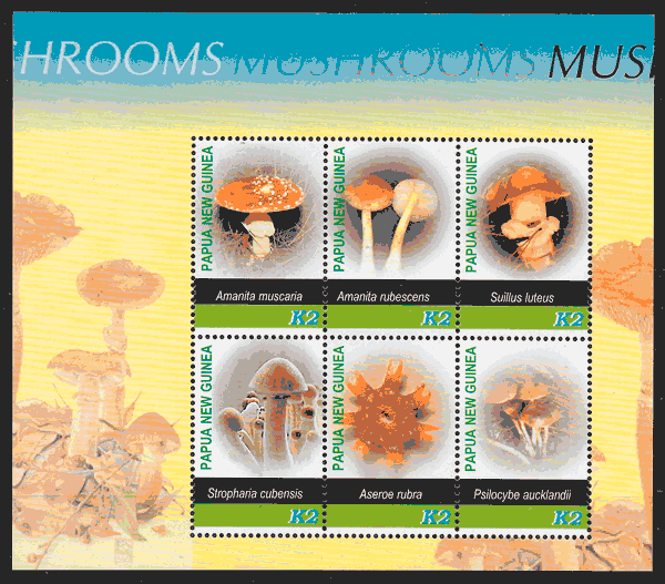 colección sellos setas Papua y Nueva Guinea 2005