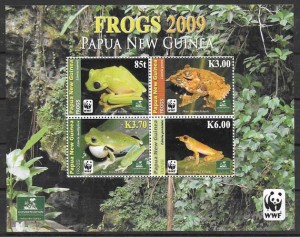 Sellos colección fauna wwf Nueva Guinea