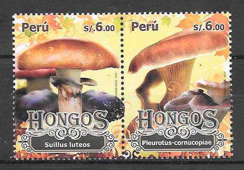 colección sellos setas Perú 2009