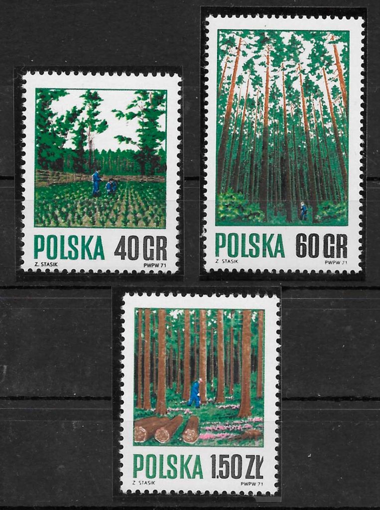 filatelia flora Polonia 1971