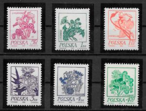 sellos flora Polonia 1974