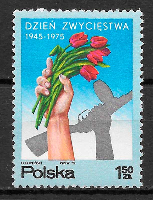 filatelia coleccion flora Polonia 1975