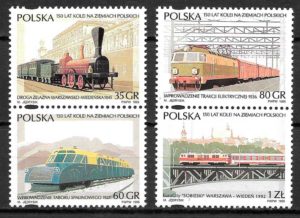 filatelia trenes Polonia 1995