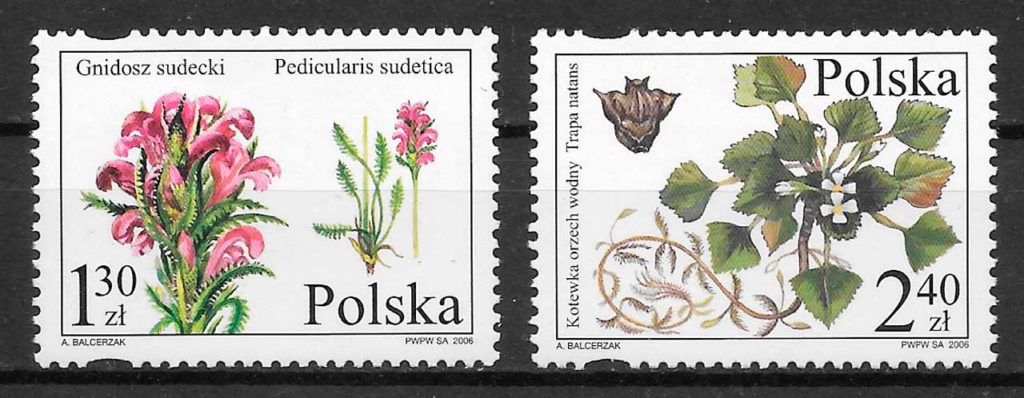 sellos flora Polonia 2006