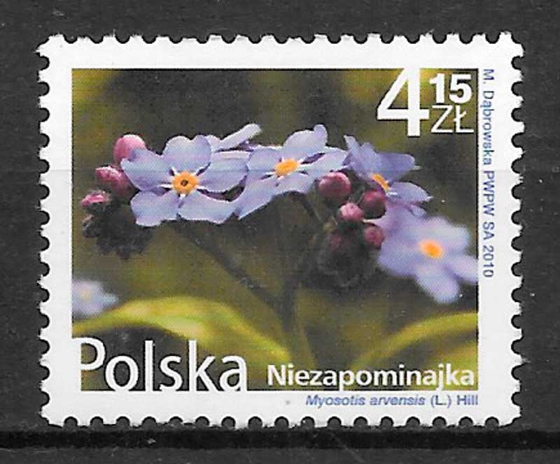 filatelia coleccion flora Polonia 2010