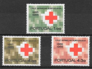 colección sellos cruz roja Portugal 1965