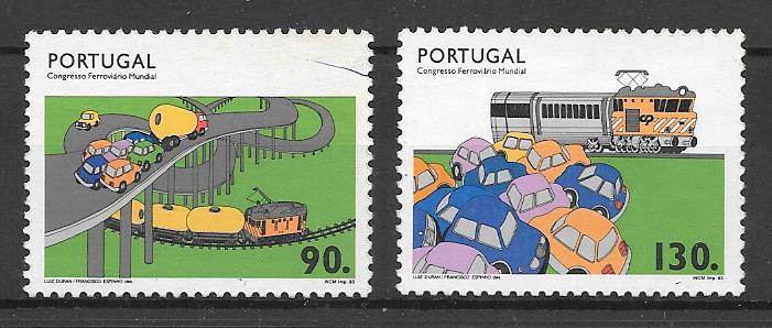 sellos trenes Portugal 1993