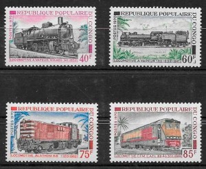 colección sellos trenes Congo 1970