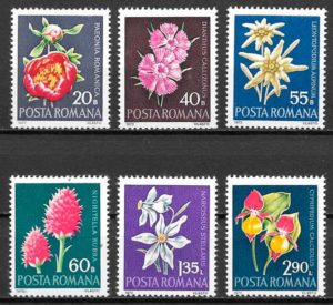 filatelia coleccion flora Rumania 1972