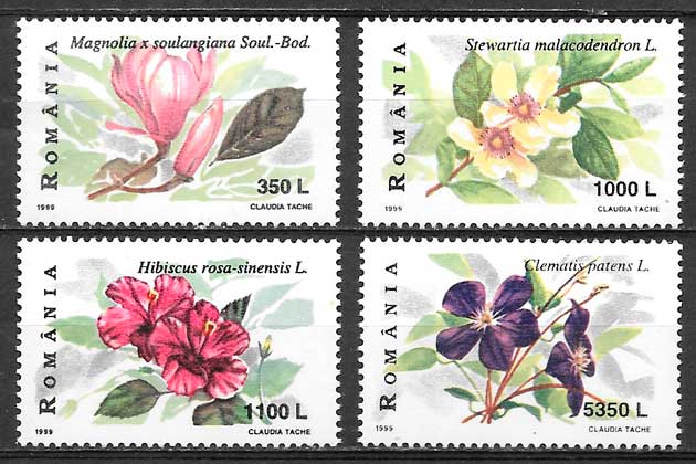filatelia coleccion flora Rumania 1999
