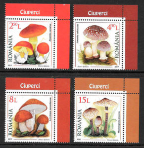 coleccion sellos setas Rumania 2017