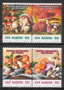 filatelia flora setas San Marino 1992