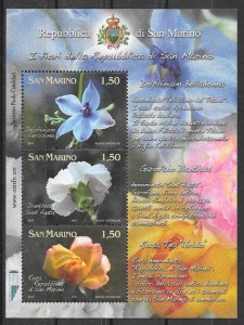 sellos flora San Marino 2011