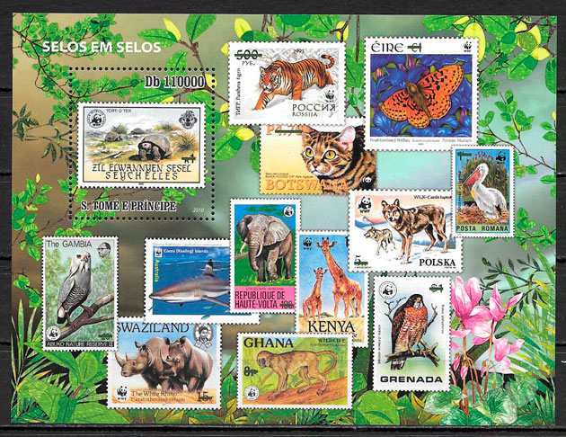 sellos fauna Santo Tomé y Príncipe 2010