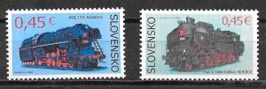 colección sellos trenes Eslovaquia 2015
