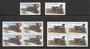 sellos de trenes de Eslovaquia 2005