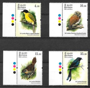 sellos fauna Sri Lanka 2017