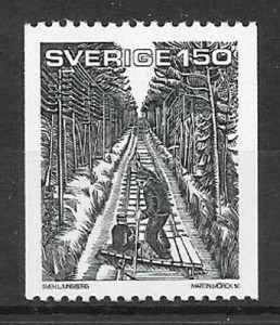 filatelia trenes Suecia 1981