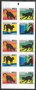 sellos gatos Suecia 2010