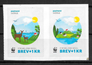 filatelia wwf Suecia 2015