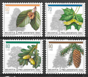 filatelia coleccion flora Suiza 1992