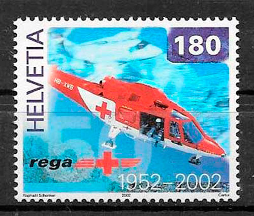 sellos crus roja Suiza 2002