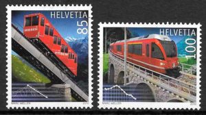 sellos trenes Suiza 2010
