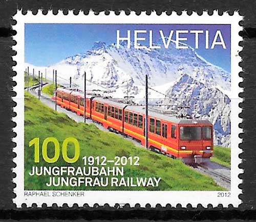 sellos trenes Suiza 2012