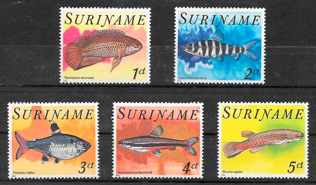 filatelia fauna Surinam 1978