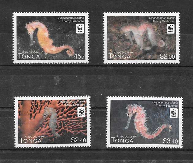 Colección sellos serie de fauna protegida