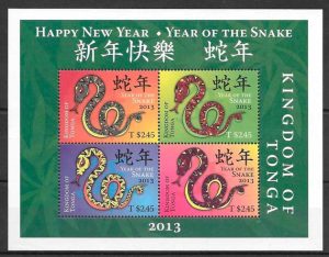 sellos año lunar Tonga 2013