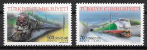 sellos trenes Turquia 2002
