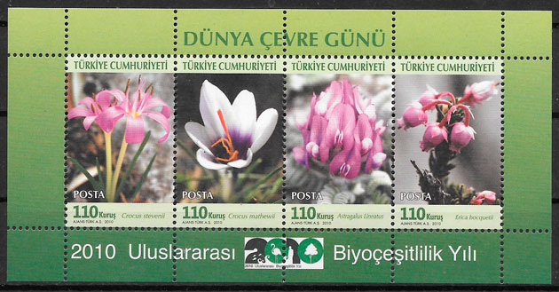 sellos flora Turquia 2010