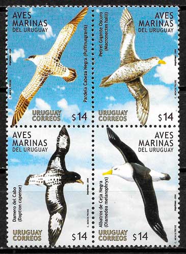 sellos fauna Uruguay 2004