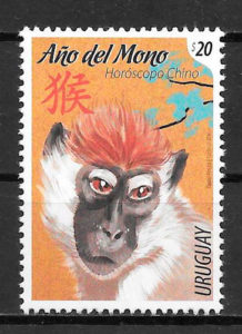 coleccion sellos ano lunra Uruguay