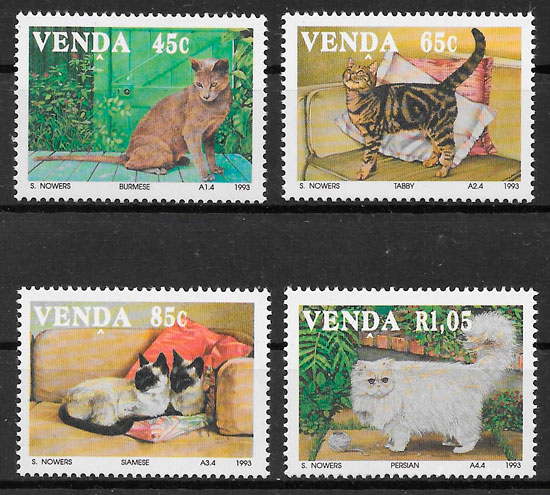 filatelia gatos Venda 1993