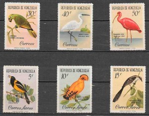sellos fauna Venezuela 1961