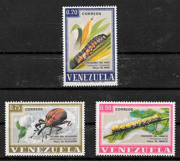 sellos fauna Venezuela 1968