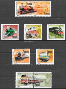 sellos trenes 1993 Venezuela