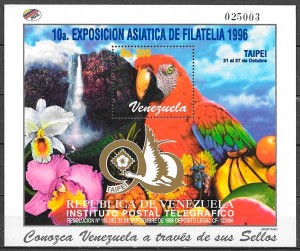 colección sellos fauna y flora Venezuela 1996