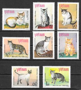 sellos gatos y perros Viet Nam 1979