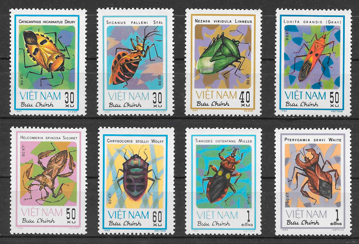 filatelia colección fauna Viet Nam 1982