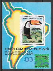 filatelia fauna Viet Nam 1983