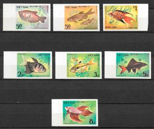 sellos fauna Viet Nam 1984