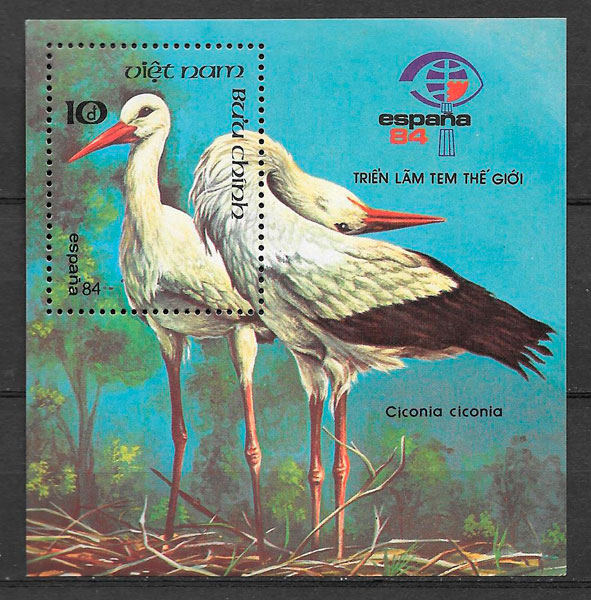 filatelia colección fauna Viet Nam 1984