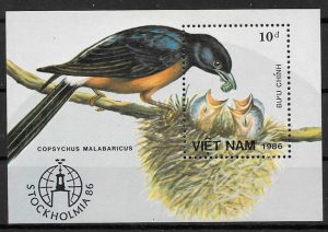filatelia colección fauna Viet Nam 1986