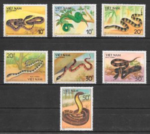 sellos fauna Viet Nam 1988